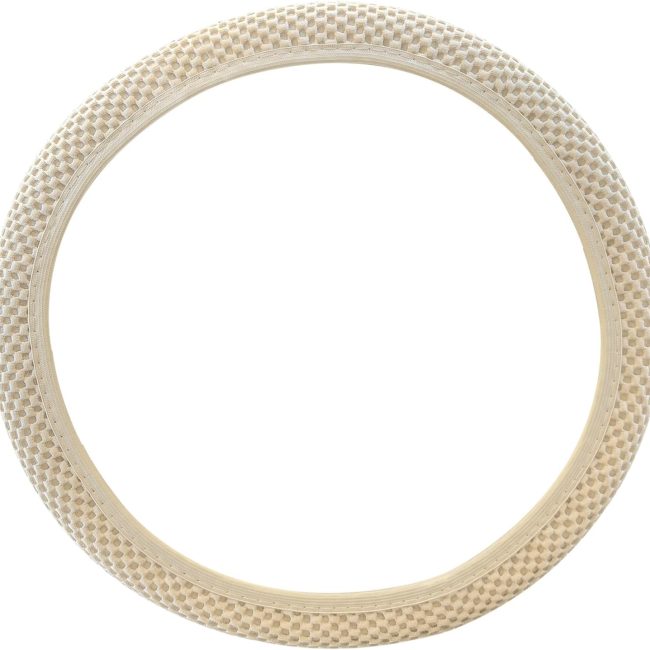 Universal 15" Anti Slip Steering Wheel Cover Elastic Stretch Mesh Cloth Cover Accessory for Car Beige Durable Material